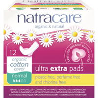 Natracare Ultra Extra Pads Normal with Organic Cotton Cover 12 Pads