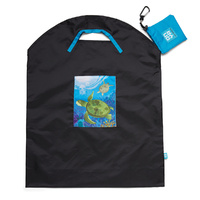 Onya Reusable Shopping Bag Black Sea Turtle Large