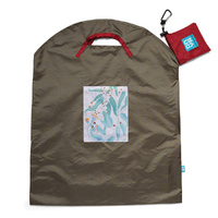 Onya Reusable Shopping Bag Olive Light Leaves Large