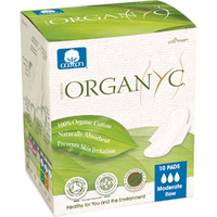 Organyc Organic Cotton Pads with Wings Moderate Flow x 10 Pack