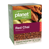 Planet Organic Red Chai Herbal Tea x 25 Tea Bags