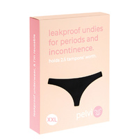 Pelvi Leakproof Underwear Bikini Black XXL