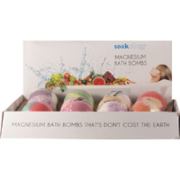 Saltco Soakology Magnesium Bath Bomb Mixed 130g [Bulk Buy 12 Units]