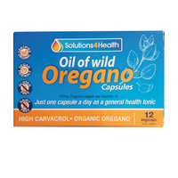 Solutions 4 Health Oil of Wild Oregano Capsules 12 Vege Capsules