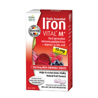 Silicea Body Essentials Iron VITAL M+ (15mg Iron) Chewable 30 Tablets