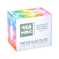 Tea Tonic Glass Tea Pot Square (2 cup volume) 400ml