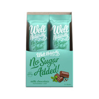 Well Naturally No Added Sugar Bar Milk Chocolate Peppermint Chip 45g [Bulk Buy 16 Units]