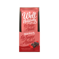 Well Naturally No Added Sugar Block Dark Chocolate Raspberry Crush 90g [Bulk Buy 12 Units]