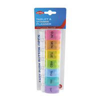 Surgical Basics Pill Box Weekly Pill Planner - 1 Section Per Day (L17cm x W5cm x D3.2cm)