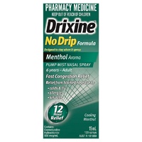 Drixine Menthol No Drip Nasal Spray 15ml (120 Sprays) (S2)