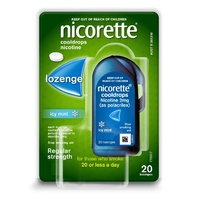 Nicorette Cooldrops Nicotine Lozenge 4mg 20 Lozenges Icy Mint