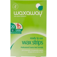 Waxaway Ready to Use Wax Strips Coarse Hair Body 20