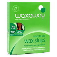 Waxaway Ready to Use Wax Strips Coarse Hair Face 20