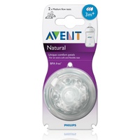 AVENT Natural Teats 3M+ Pack 2