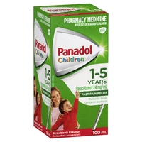 Panadol Children's 1-5 Years Strawberry Flavour 100mL (S2)