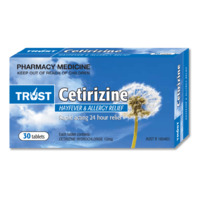 Trust Cetirizine 10mg Tablets 30 (S2)