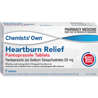 Chemists' Own Heartburn Relief Pantoprazole 20mg 7 Tablets (S2)