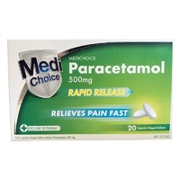 MediChoice Paracetamol 500mg Rapid Release 20 Tablets