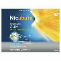 Nicabate Gum Regular Strength Extra Fresh Mint 2mg - 200 Pack