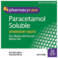 Pharmacy Care Paracetamol Soluble Effervescent 20 Tablets
