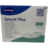 Zetuvit Plus Absorbent Dressing 10cm x 10cm 10 Pieces 