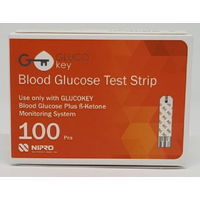 Glucokey Blood Glucose Test Strips 100