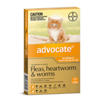 Advocate for Kittens & Cats under 4kg - 6 Pack Flea & Worm Control (S5)