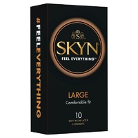 Skyn Large Condoms Comfortable Fit | Soft Non Latex 10 Condoms