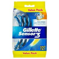 Gillette Sensor 3 Disposables 12 Pack
