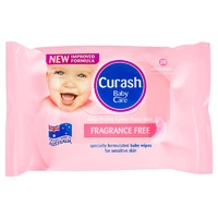 Curash Baby Wipes Fragrance Free Travel 20 Pack