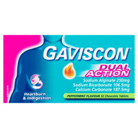 Gaviscon Dual Action 32 Chewable Peppermint Tablets