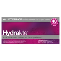 Hydralyte Effervescent Electrolyte Apple Blackcurrant 40 Tablets