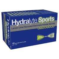 Hydralyte Sports Lemon Lime 12 Sachet 