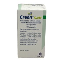 Creon 10000 Capsules 150mg x 100 | Lipase, Protease, Amylase