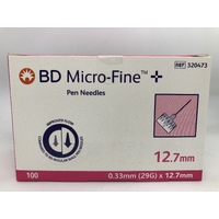 BD Micro-Fine Pen Insulin Needle 0.33mm (29g) x 12.7mm 100 Pack