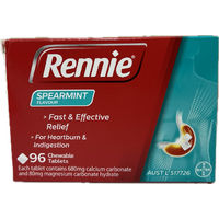 Rennie Chewable Tablets Spearmint 96