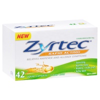Zyrtec Rapid Acting 42 Liquid Capsules (S2)