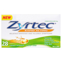 Zyrtec Rapid Acting 28 Liquid Capsules (S2)