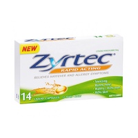 Zyrtec Rapid Acting 14 Liquid Capsules 12 Years - Adult  (S2)