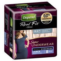 Depend Underwear Real Fit Night Female Large 8 Pack [Bulk Buy 4 Units]