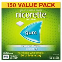 Nicorette Gum 2mg Icy Mint 2mg 150 Pack