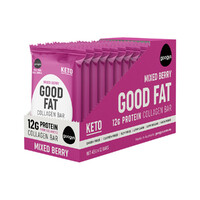 Googys Good Fat Collagen Bar Mixed Berry 45g [Bulk Buy 12 Units]