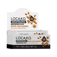 Locako Nootropic Keto Collagen Brownie Bite Caramel Macchiato 40g [Bulk Buy 15 Units]