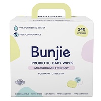Bunjie Probiotics Baby Wipes 3 x 80 Value Pack