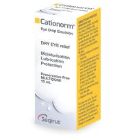 Cationorm Preservative Free Eye Drops 10ml