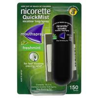 Nicorette QuickMist Mouth Spray Freshmint 150 Sprays 1 Pack (S2)
