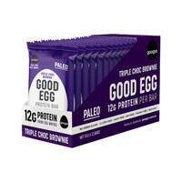 Googys Good Egg Protein Bar Triple Choc Brownie 55g [Bulk Buy 12 Units]