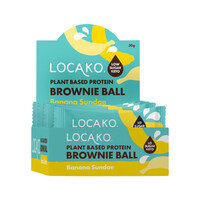 Locako Plant Based Protein Brownie Ball Banana Sundae 30g [Bulk Buy 10 Units]