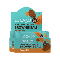 Locako Plant Based Protein Brownie Ball Pecan Pie 30g [Bulk Buy 10 Units]