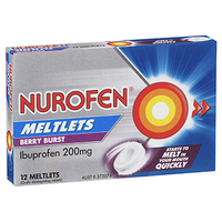 Nurofen Meltlets Berry Burst 200Mg 12 Pack